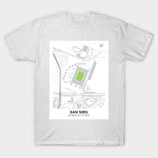 San Siro Map Design T-Shirt
